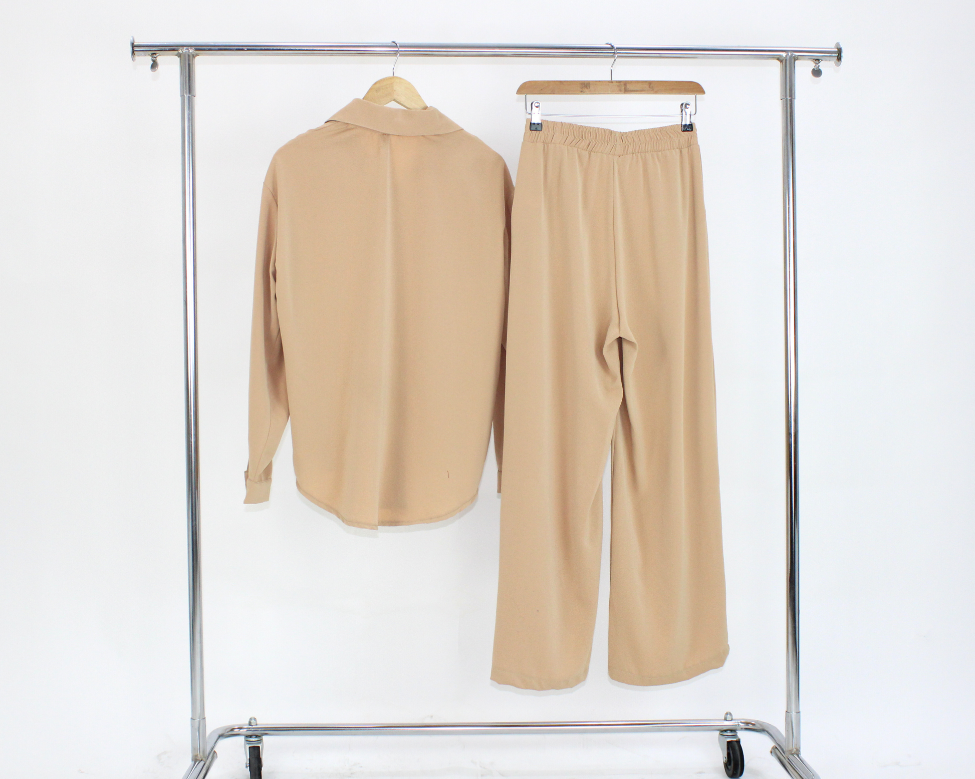 C733 Conjunto Camisa Manga Larga Boton Tela