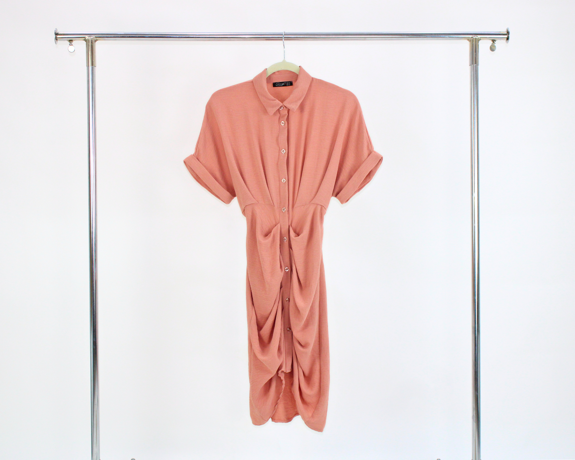 21248 Vestido camisero plizado