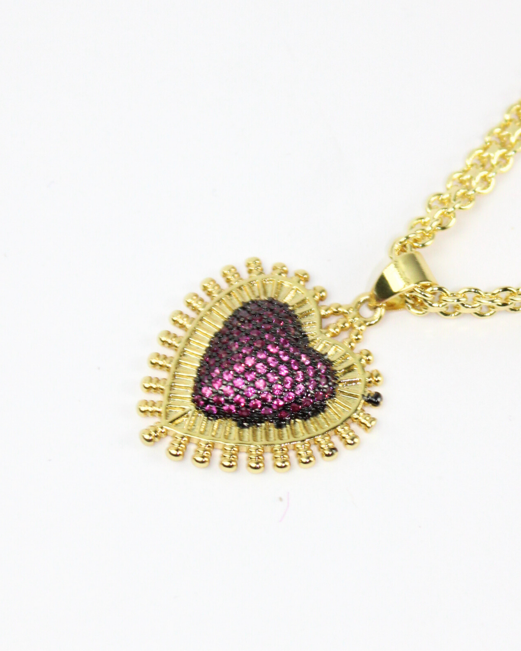 24095 Collar dije corazón centro brillo