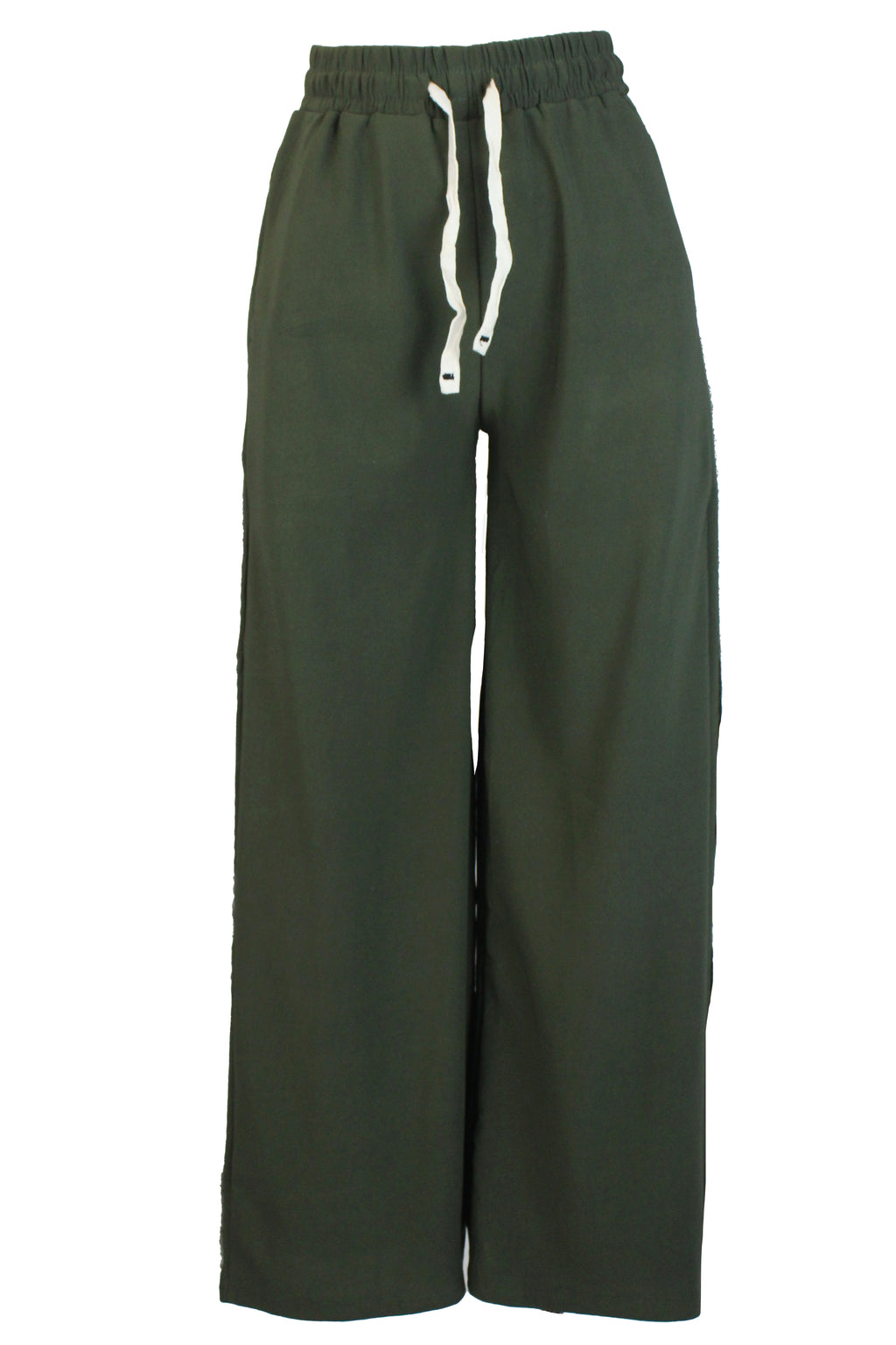 YC-32189 Pantalonera Lisa con Bordado y Rayas Laterales