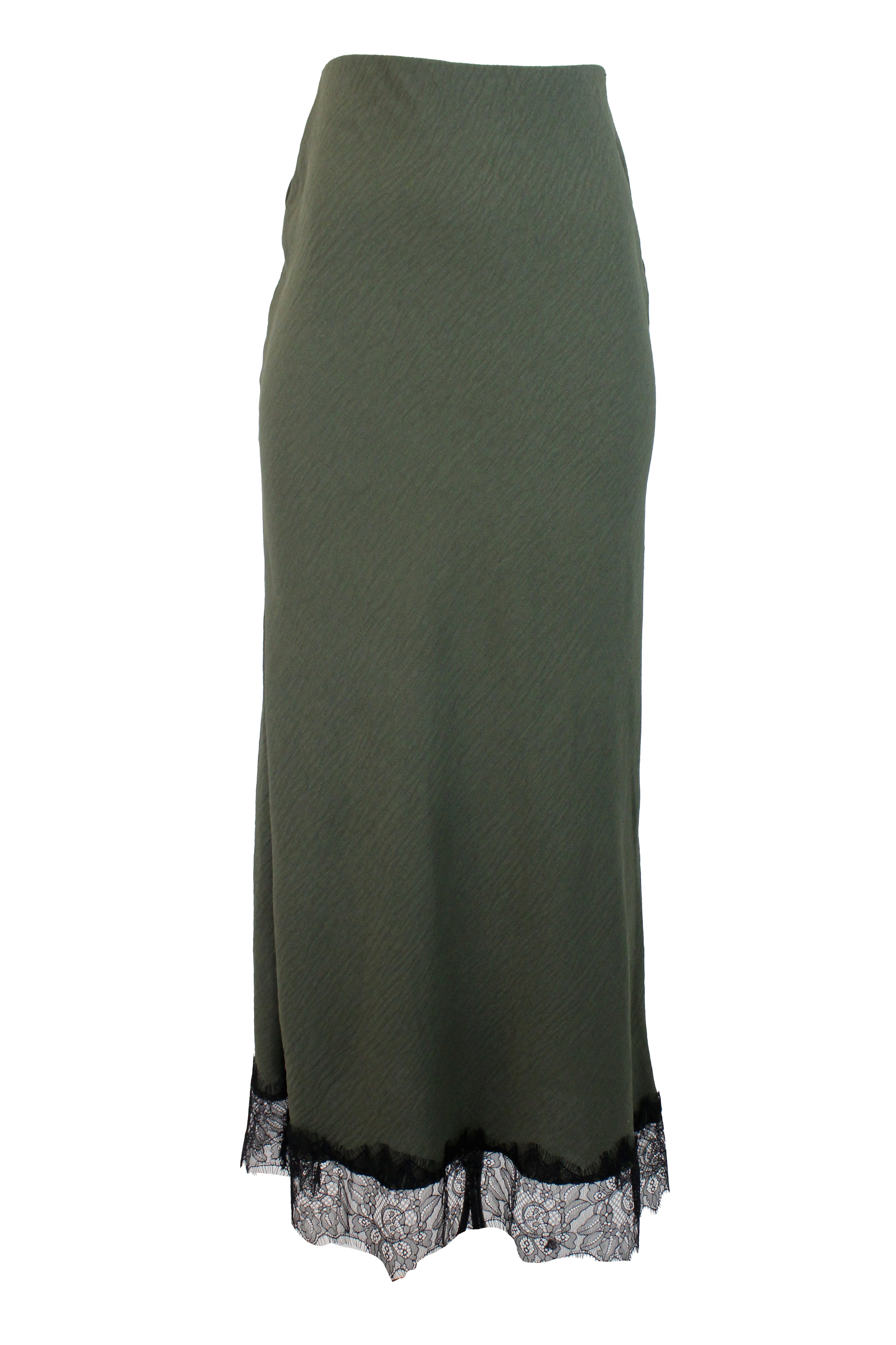 4106LXLJ Falda Larga Corrugada con Encaje