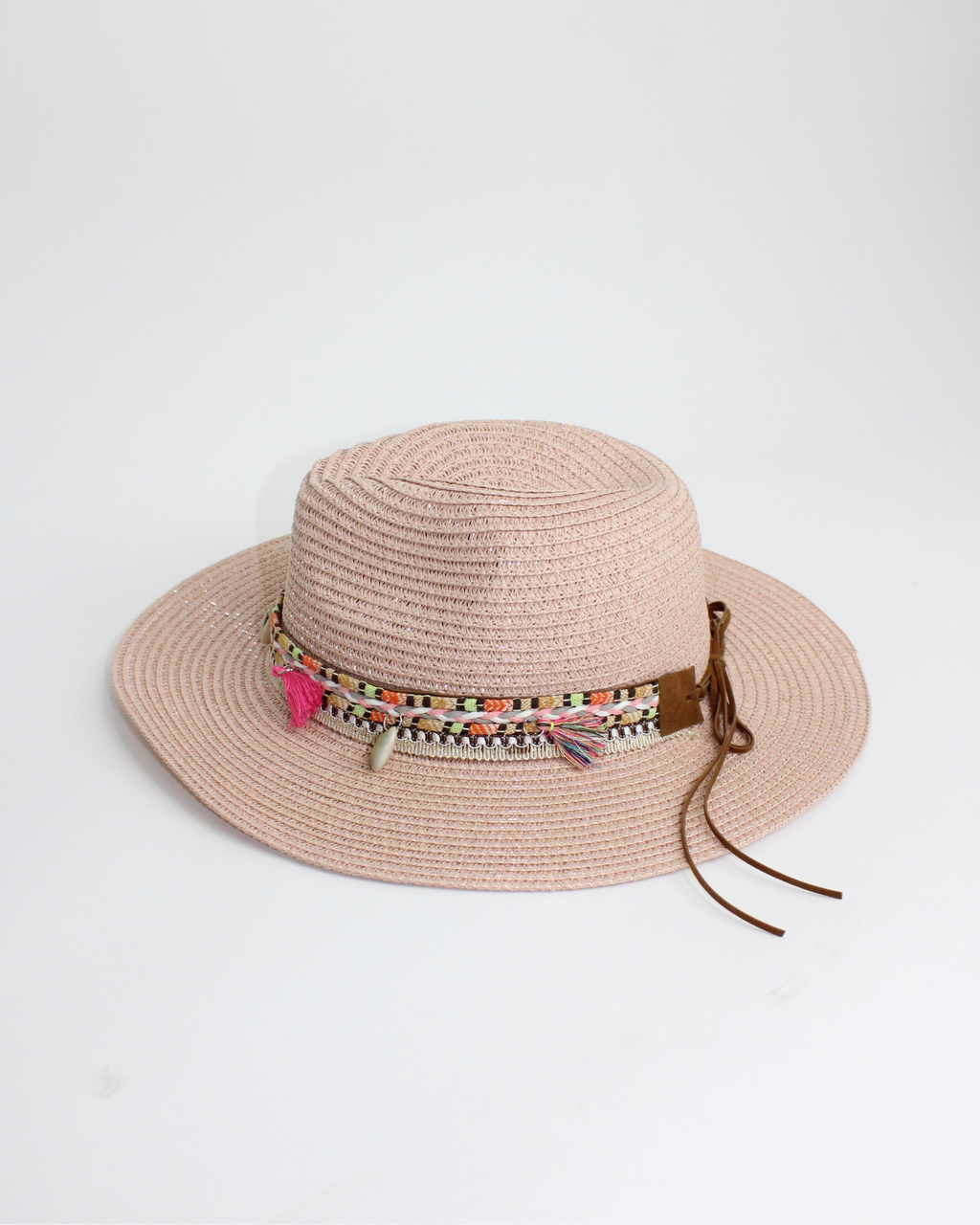 FH1187 Sombrero toquilla con motatas y conchas