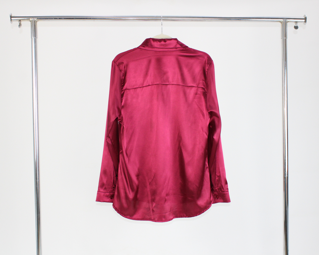 BS315 Blusa Satín Manga Larga