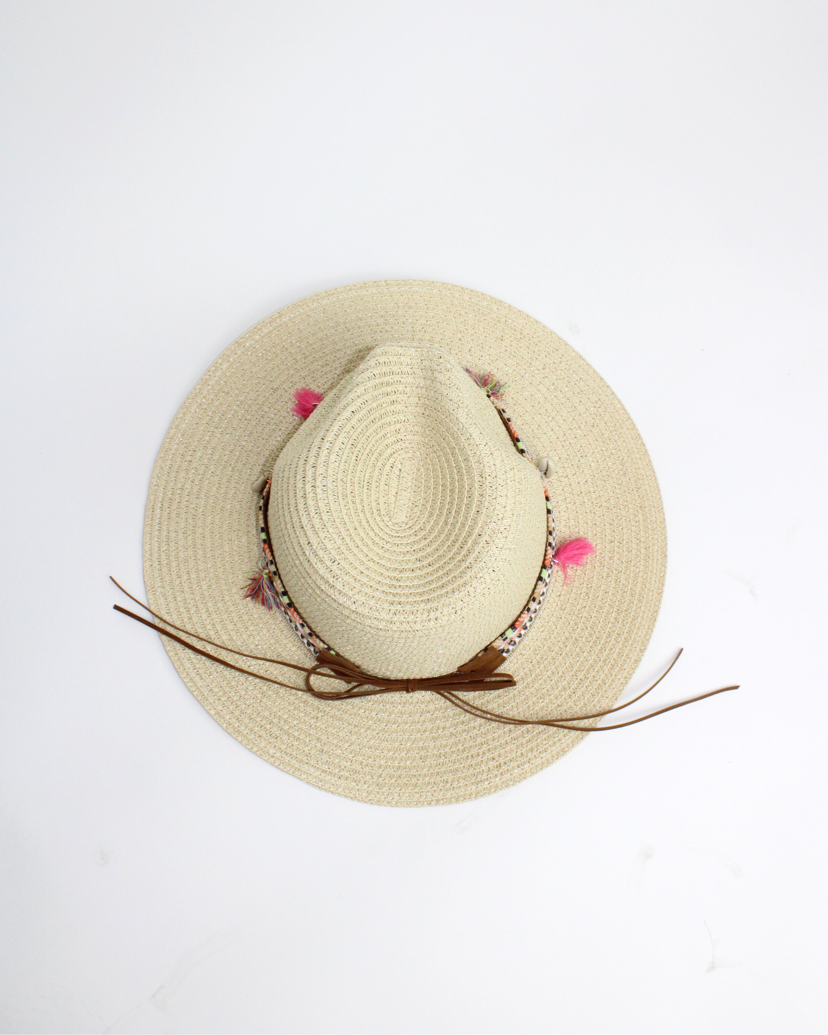 FH1187 Sombrero toquilla con motatas y conchas