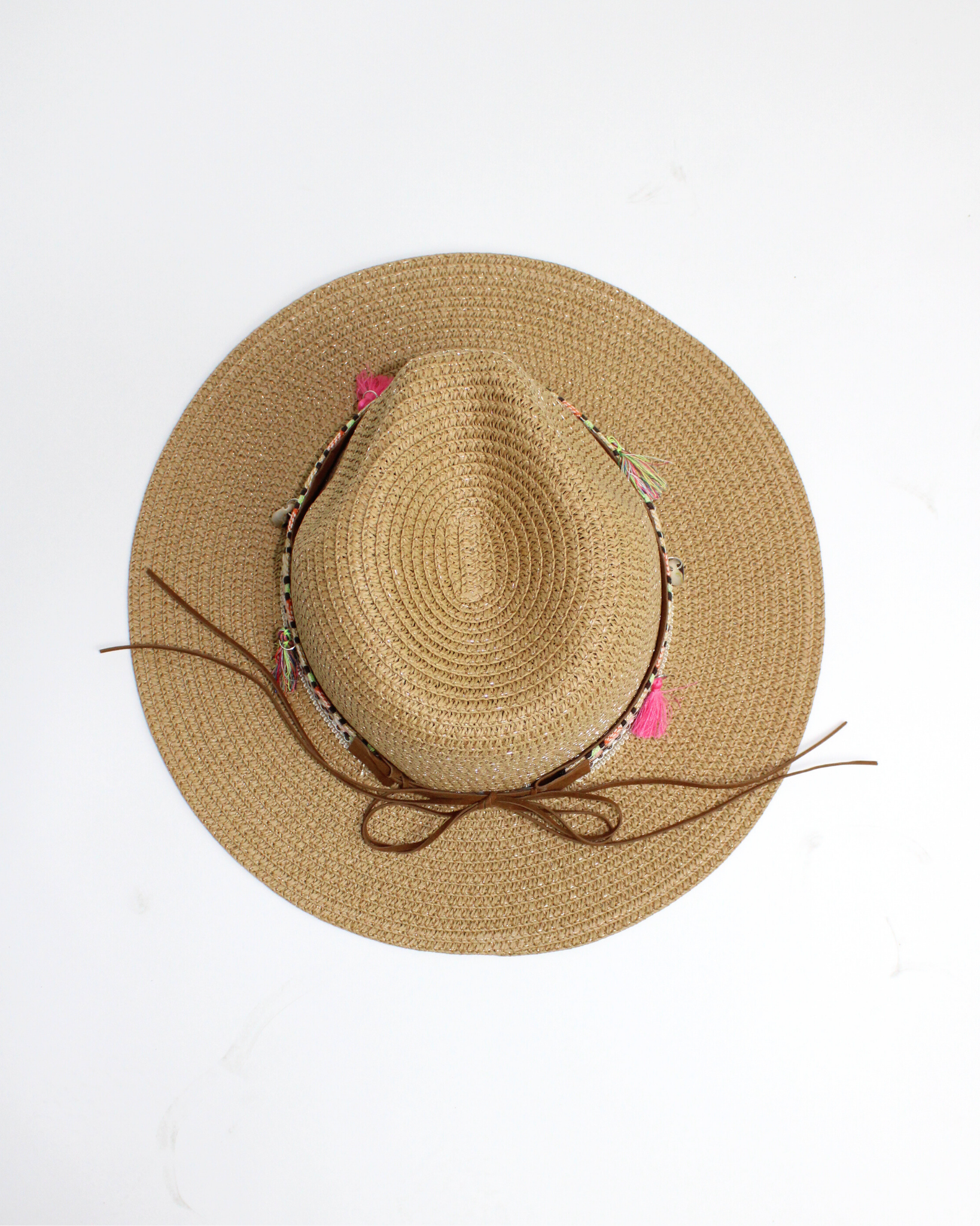 FH1187 Sombrero toquilla con motatas y conchas