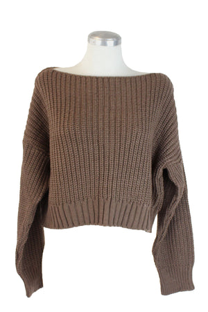 VALERIA Sueter Corto de Punto Trenzado