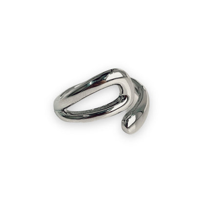 Anillo Rodio Ovalo en Espiral 33615