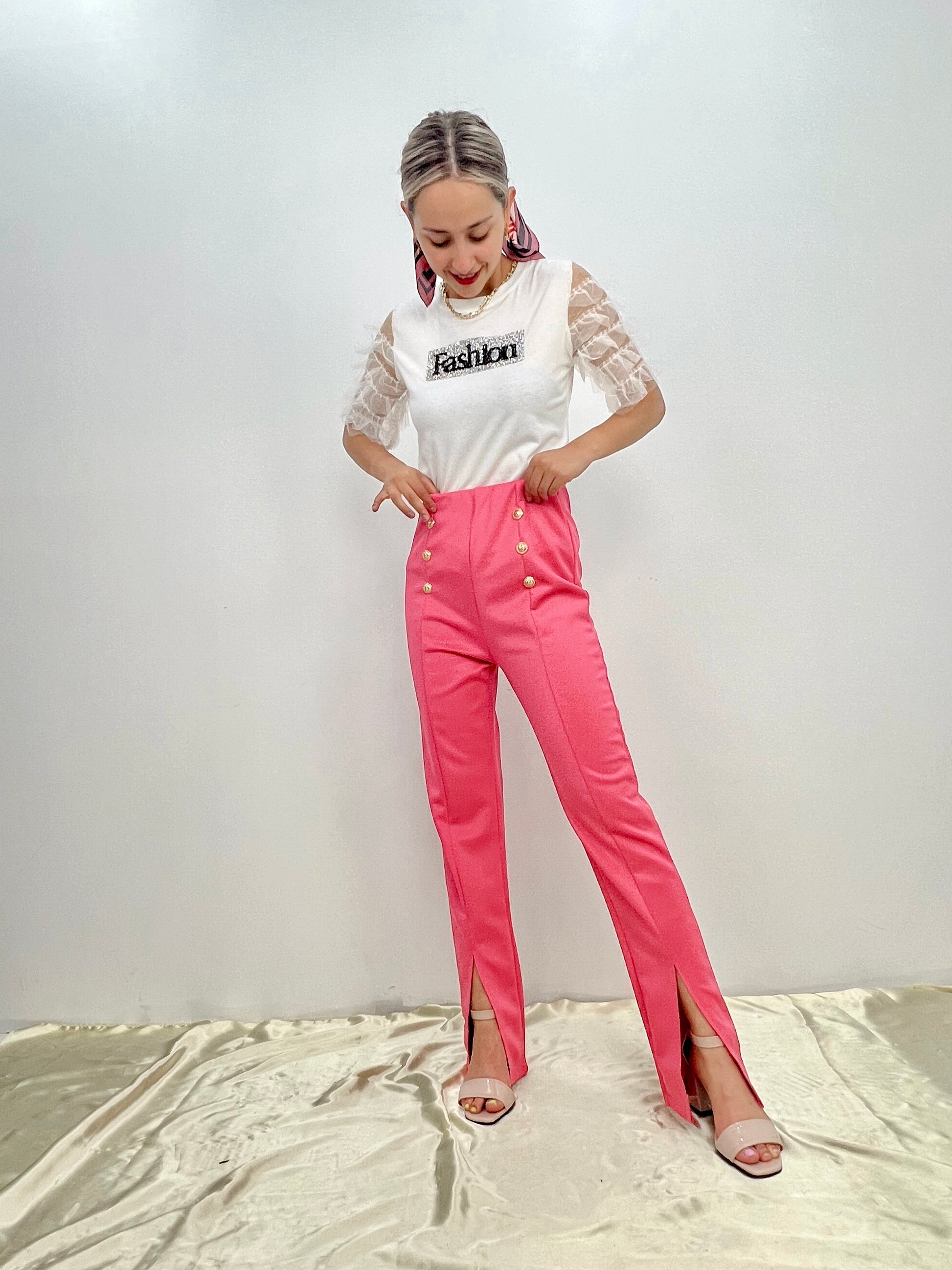Pantalon  Botones y Pierna Abierta MSY061