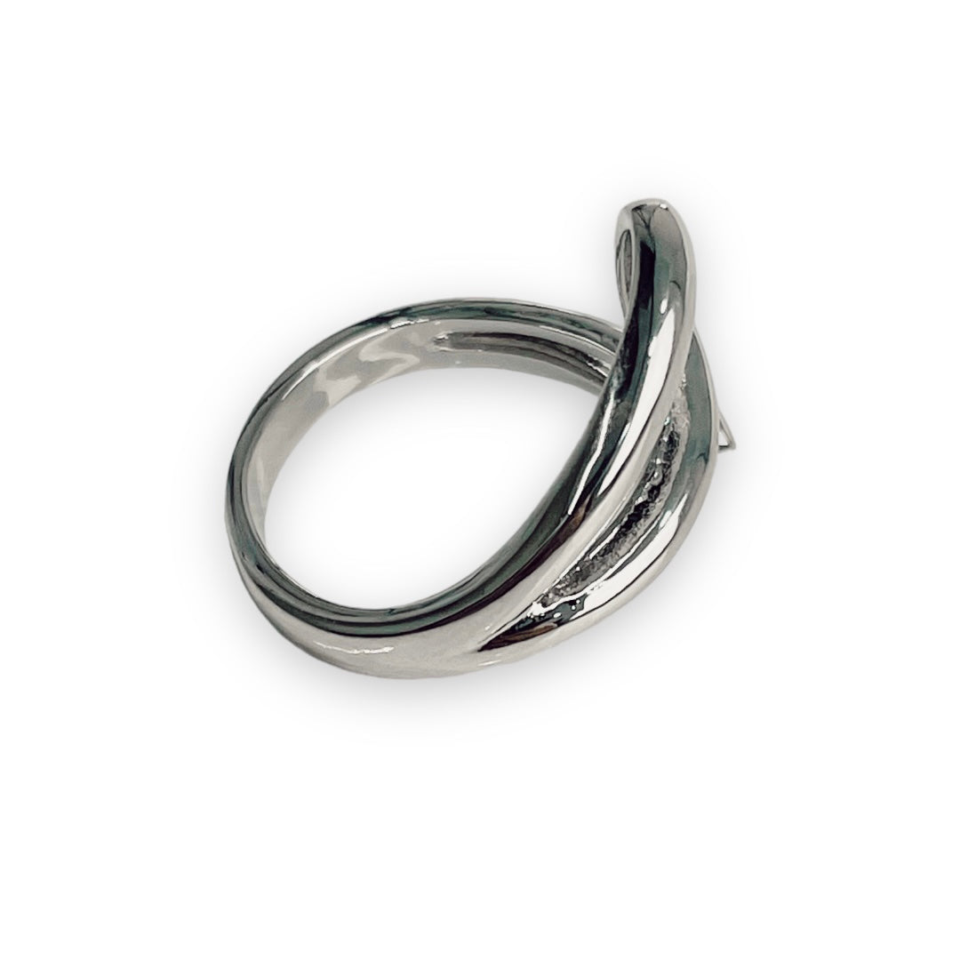 Anillo Rodio Ovalo en Espiral 33615